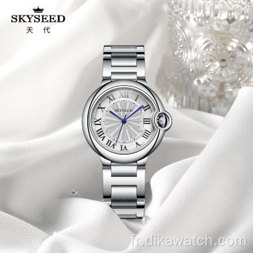 SKYSEED ballon bleu dames montre mécanique montre affaires